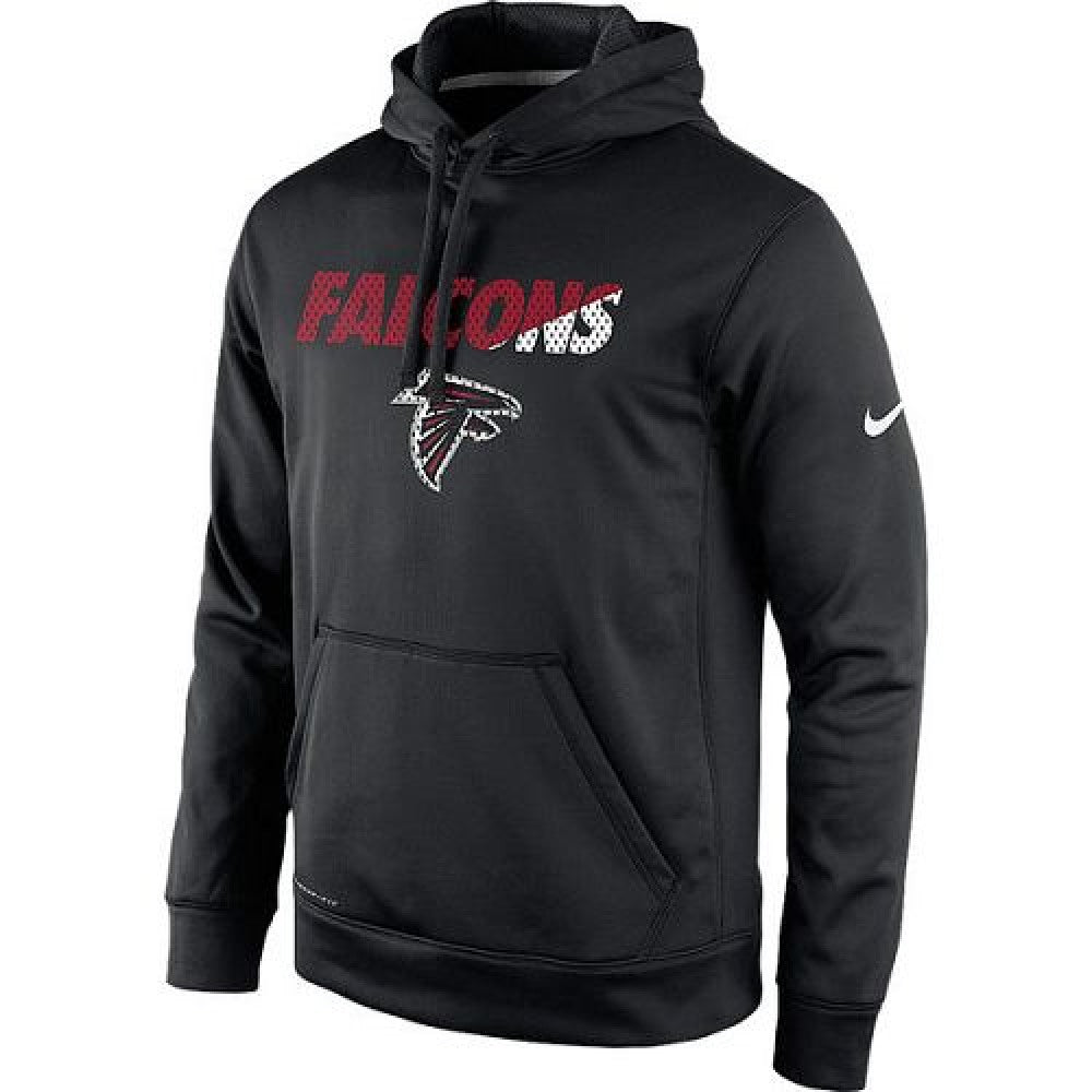 Men's Atlanta Falcons Black Kick Off Staff Performance Pullover Hoodie 