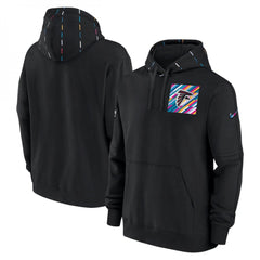 Men's Atlanta Falcons Black 2023 Crucial Catch Club Pullover Hoodie 