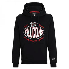 Men's Atlanta Falcons Black BOSS X Touchback Pullover Hoodie 