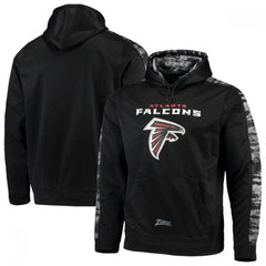 Men's Atlanta Falcons Zubaz Black Tonal Oxide Pullover Hoodie 