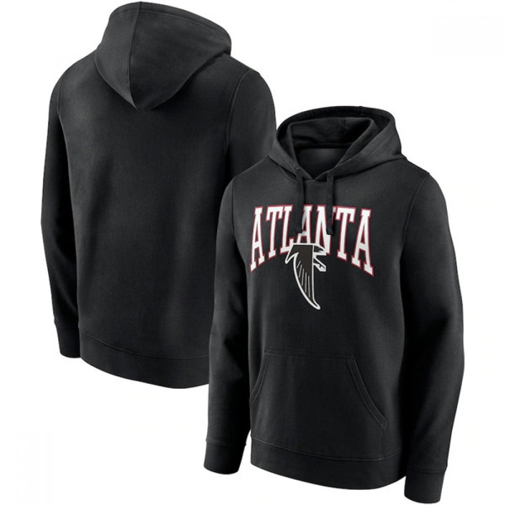 Men's Atlanta Falcons Black Gridiron Classics Campus Standard Pullover Hoodie 