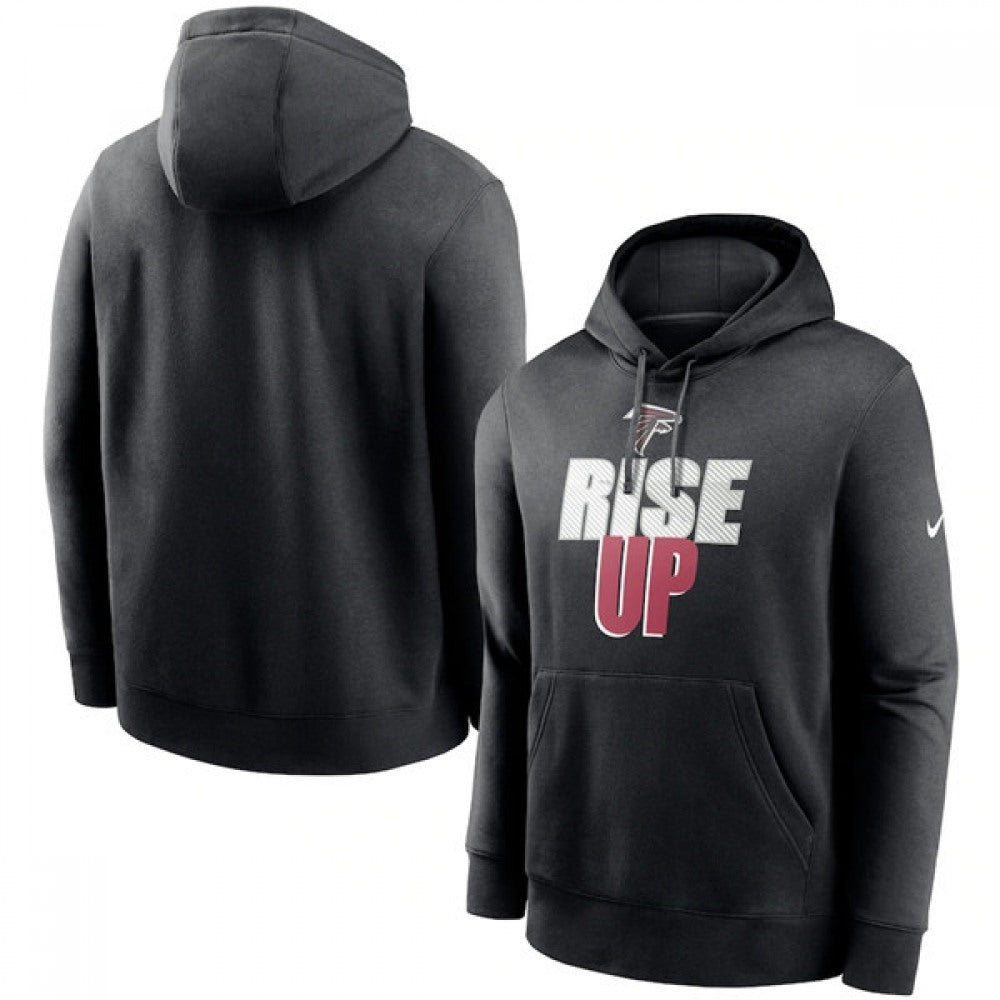 Men's Atlanta Falcons Black Fan Gear Local Club Pullover Hoodie 
