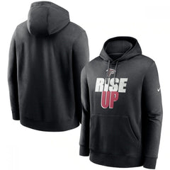 Men's Atlanta Falcons Black Fan Gear Local Club Pullover Hoodie 