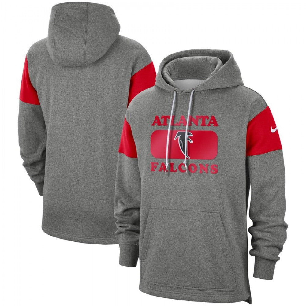 Men's Atlanta Falcons 2019 Grey Fan Gear Historic Pullover Hoodie 