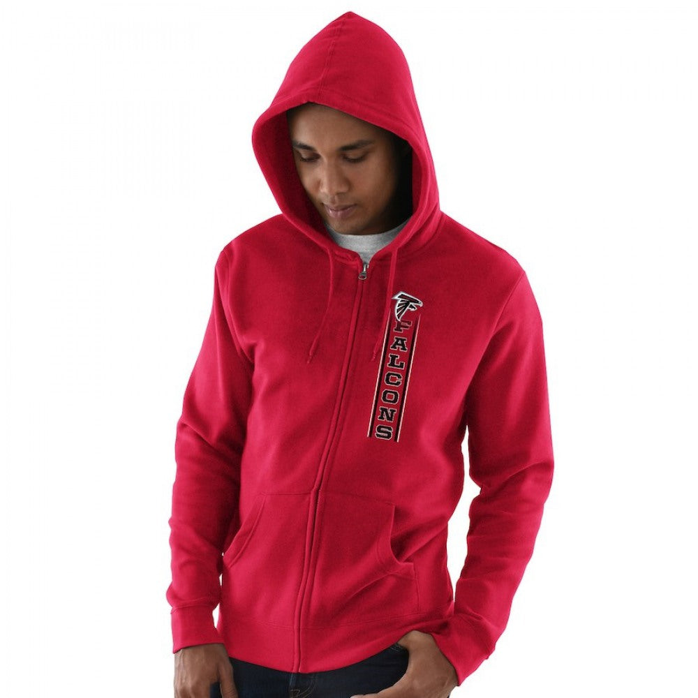 Men's Atlanta Falcons Red Hook and Ladder Full-Zip NFL Hoodie 