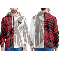 Men's Atlanta Falcons Red/White Pullover Hoodie 