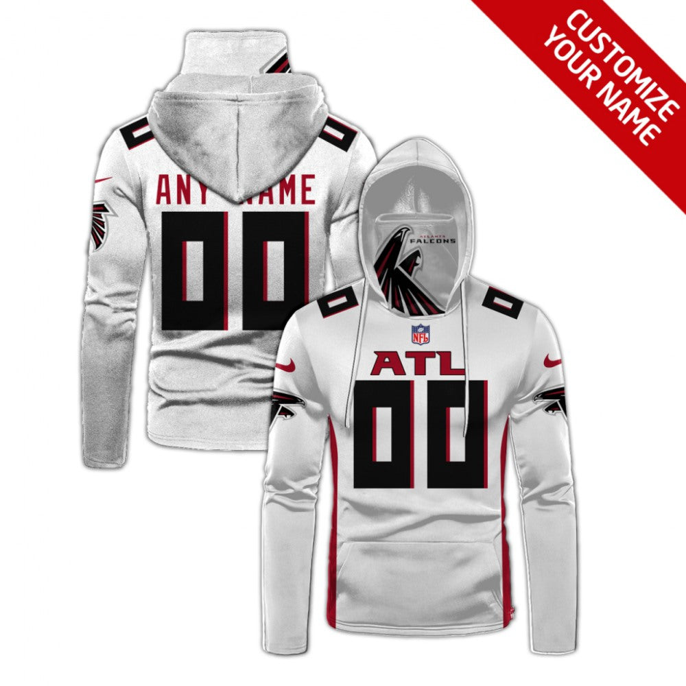 Men's Atlanta Falcons 2020 White Customize Hoodie Mask 