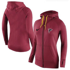 Women's Atlanta Falcons Full-Zip Performance Hoodie Red 