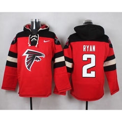 Falcons #2 Matt Ryan Red Player Pullover NFL Hoodie 