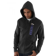 Men's Baltimore Ravens Black Hook and Ladder Full-Zip NFL Hoodie 
