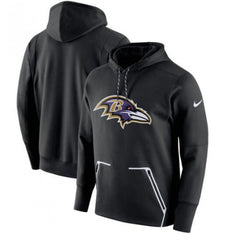 Men's Baltimore Ravens Black Champ Drive Vapor Speed Pullover Hoodie 
