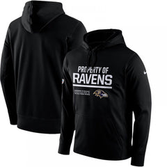 Men's Baltimore Ravens Black Circuit Property Of Performance Pullover Hoodie 