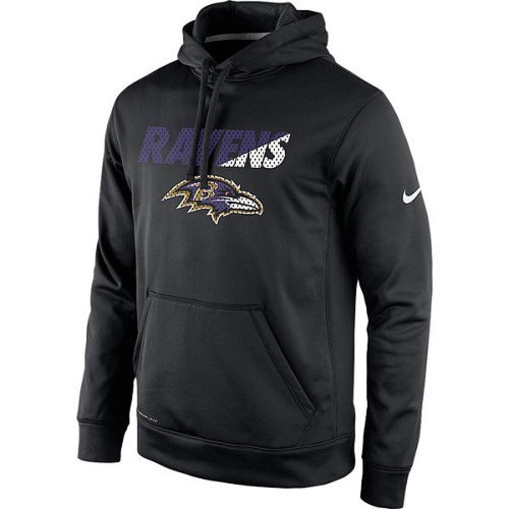 Men's Baltimore Ravens Black Kick Off Staff Performance Pullover Hoodie 