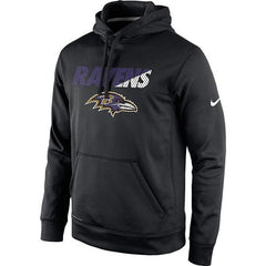 Men's Baltimore Ravens Black Kick Off Staff Performance Pullover Hoodie 