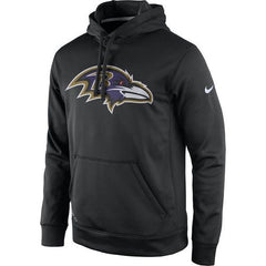 Men's Baltimore Ravens Black Practice Performance Pullover Hoodie 