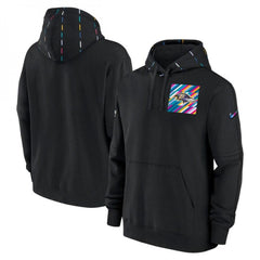 Men's Baltimore Ravens Black 2023 Crucial Catch Club Pullover Hoodie 