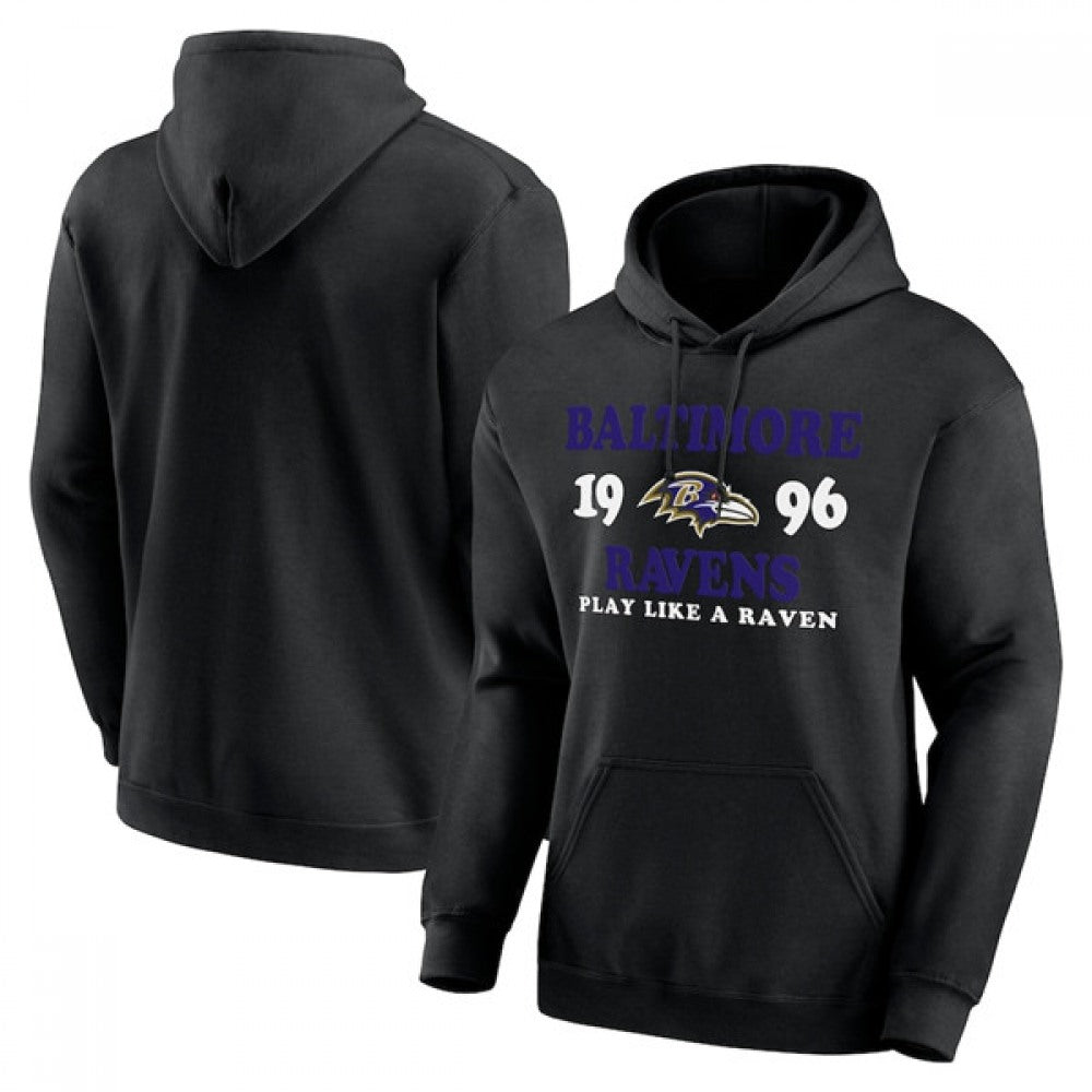 Men's Baltimore Ravens Black Fierce Competitor Pullover Hoodie 