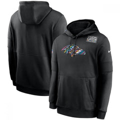 Men's Baltimore Ravens 2020 Black Crucial Catch Sideline Performance Pullover Hoodie 