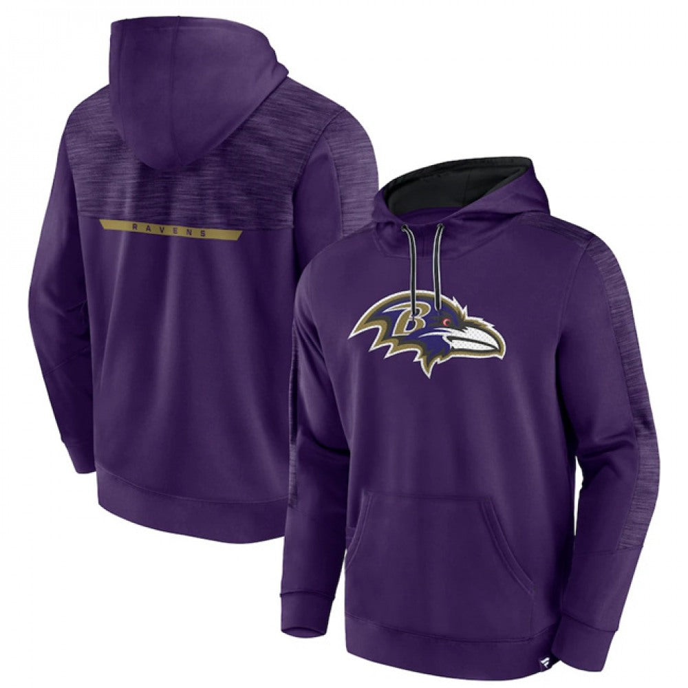 Men's Baltimore Ravens Purple Defender Evo Pullover Hoodie 