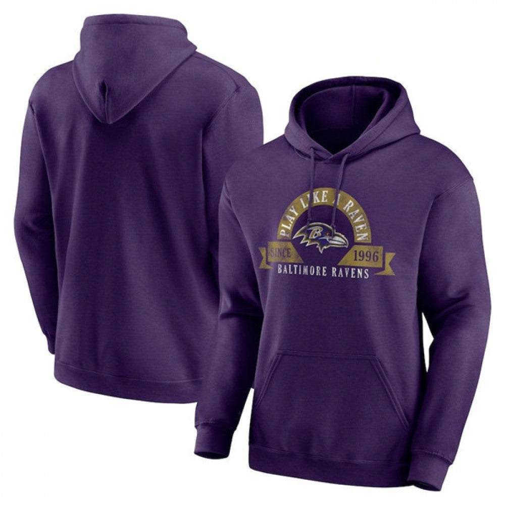 Men's Baltimore Ravens Purple Pullover Hoodie 