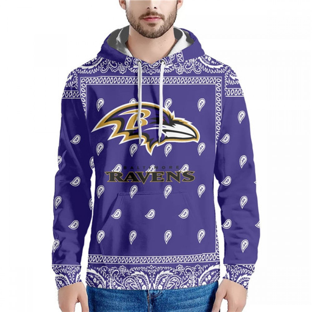 Men's Baltimore Ravens Purple Pullover Hoodie 