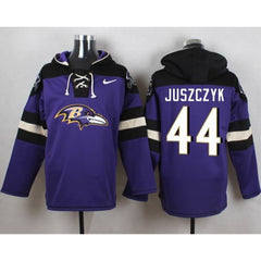 Ravens #44 Kyle Juszczyk Purple Player Pullover NFL Hoodie 