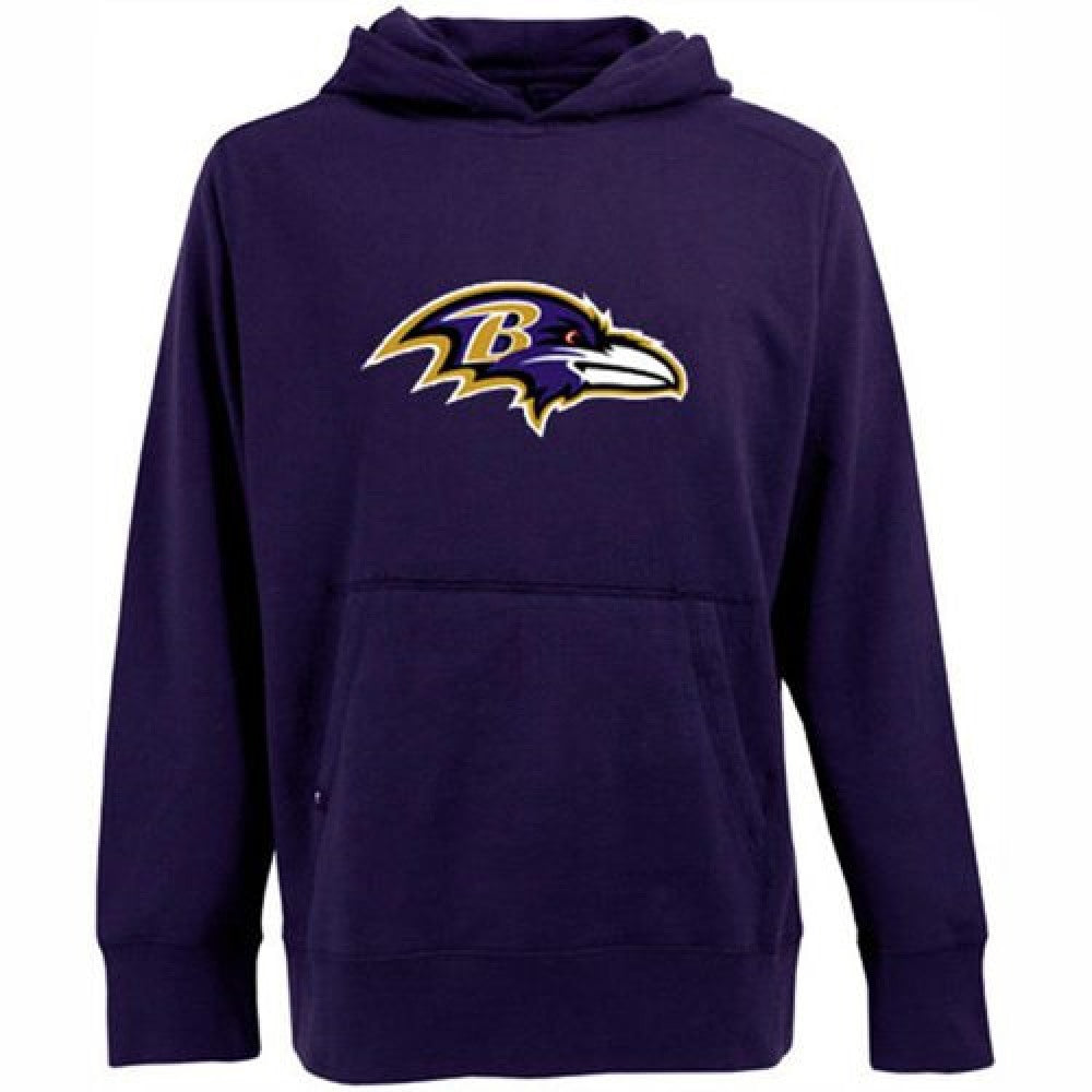 Antigua Baltimore Ravens Signature Pullover Hoodie Purple 