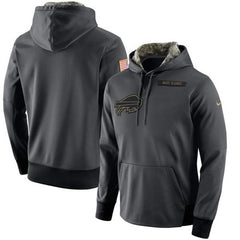 Men's Buffalo Bills Anthracite Salute to Service Player Performance Hoodie 