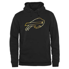Men's Buffalo Bills Pro Line Black Gold Collection Pullover Hoodie 