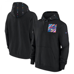 Men's Buffalo Bills Black 2023 Crucial Catch Club Pullover Hoodie 