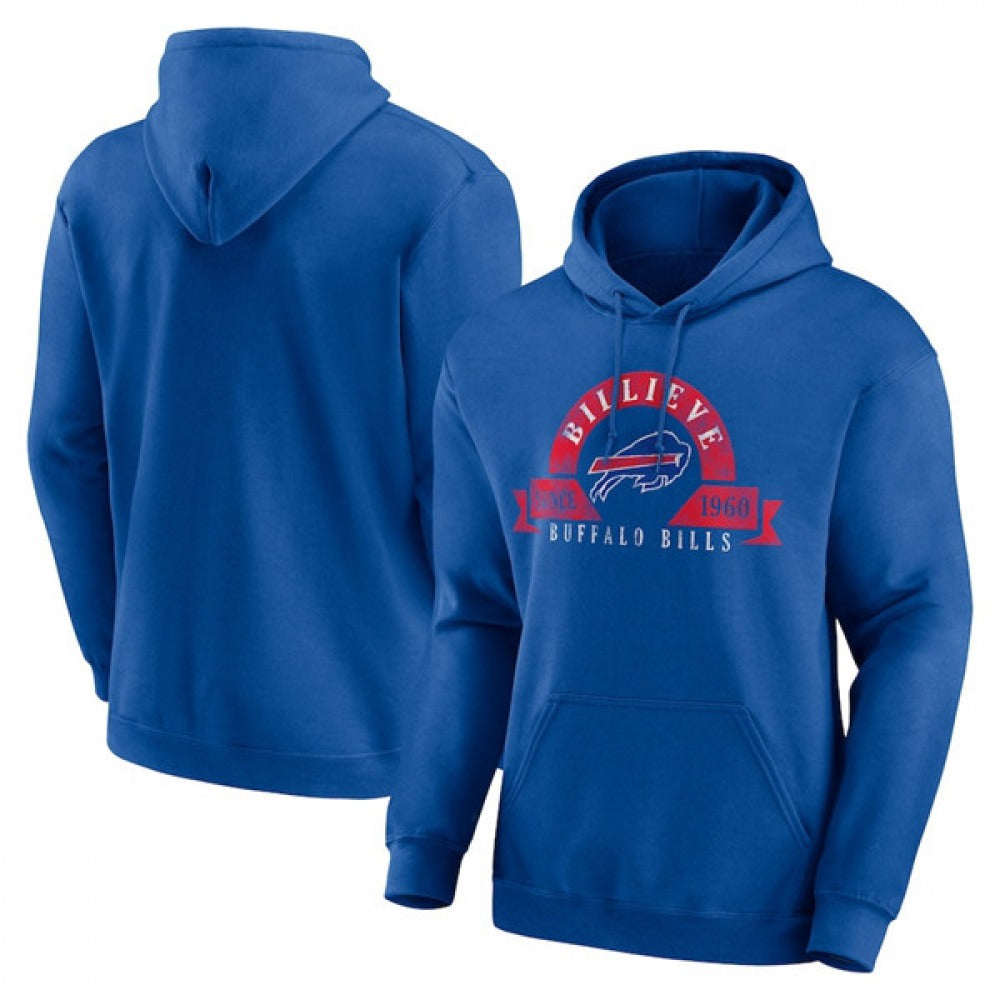 Men's Buffalo Bills Blue Pullover Hoodie 