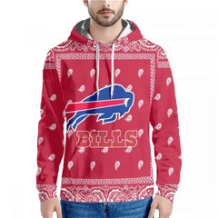 Men's Buffalo Bills Red Pullover Hoodie 