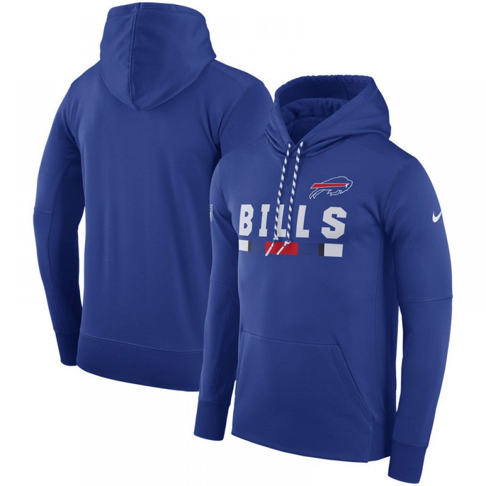 Men's Buffalo Bills Royal Sideline Team Name Performance Pullover Hoodie 