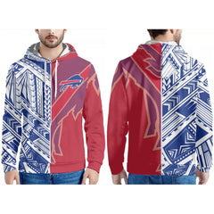 Men's Buffalo Bills Royal/Red/White Pullover Hoodie 