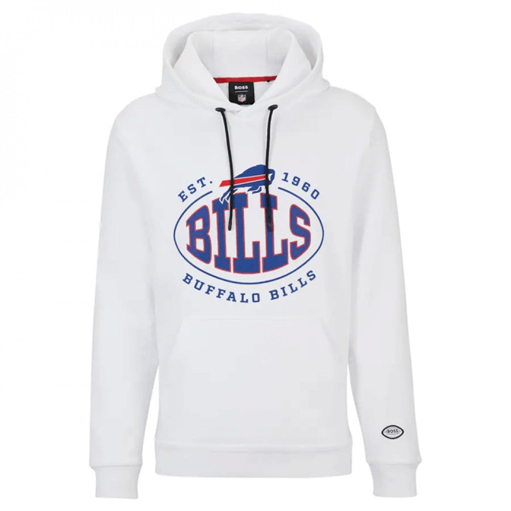 Men's Buffalo Bills White BOSS X Touchback Pullover Hoodie 