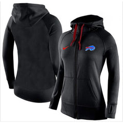 Women's Buffalo Bills Full-Zip Performance Hoodie Black 