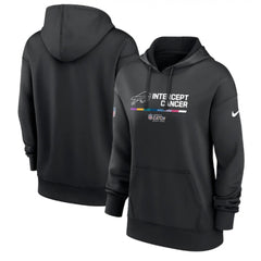 Women's Buffalo Bills 2022 Black NFL Crucial Catch Therma Performance Pullover Hoodie(Run Small) 