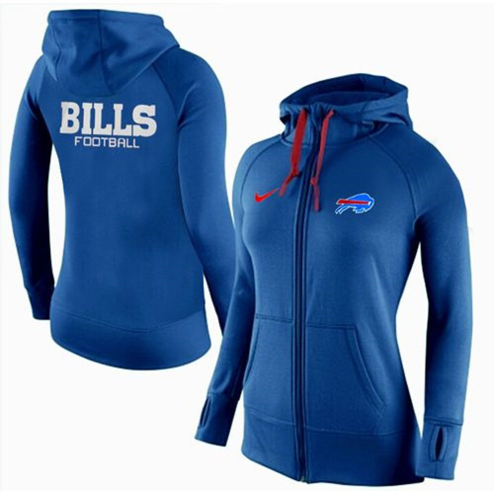 Women's Buffalo Bills Full-Zip Performance Hoodie Blue 