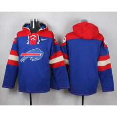 Bills Blank Royal Blue Player Pullover NFL Hoodie 