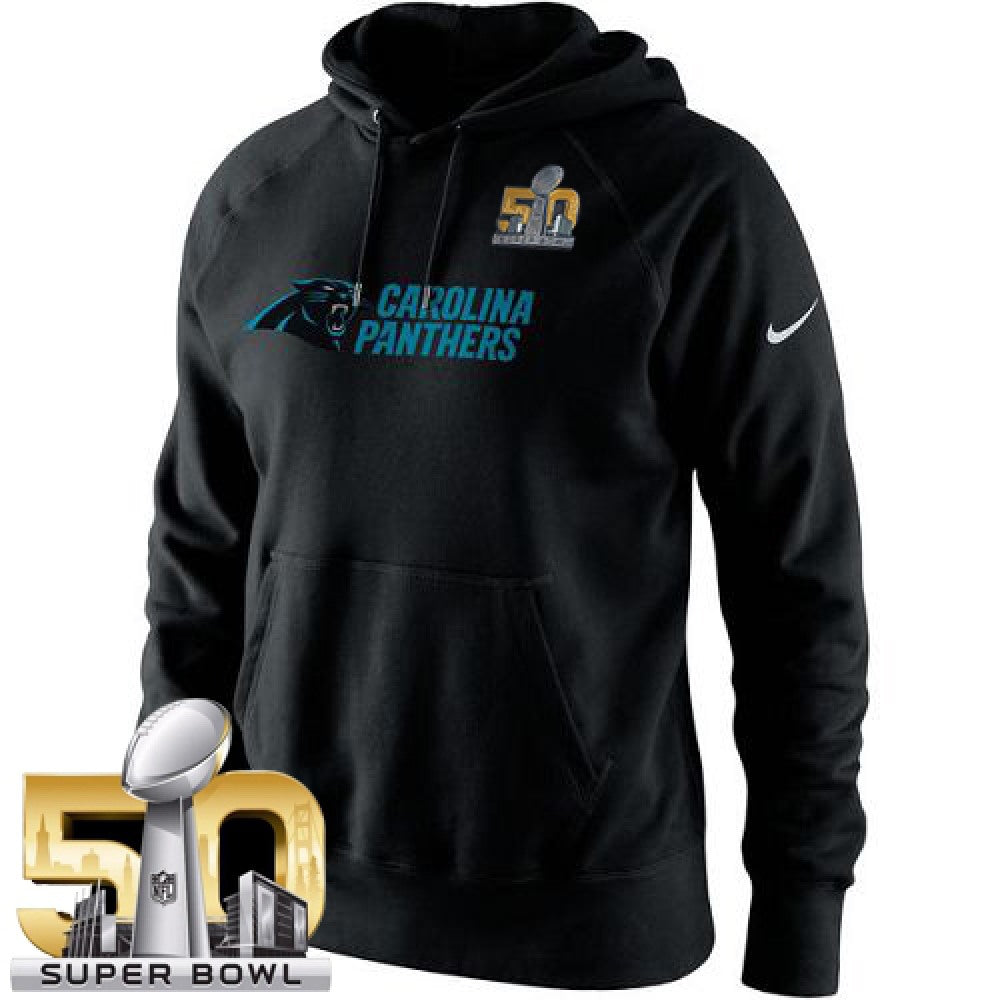 Men's Carolina Panthers Black Super Bowl 50 Lockup Pullover Hoodie 