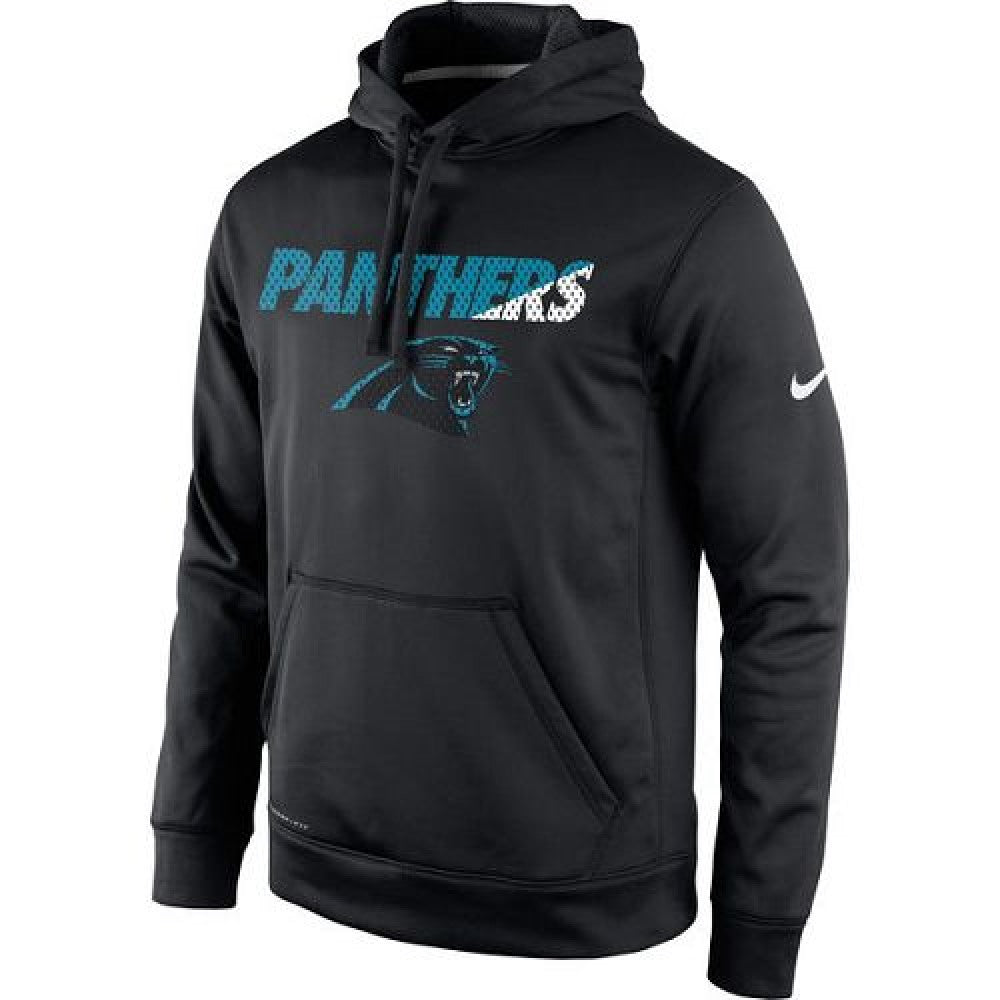 Men's Carolina Panthers Black Kick Off Staff Performance Pullover Hoodie 
