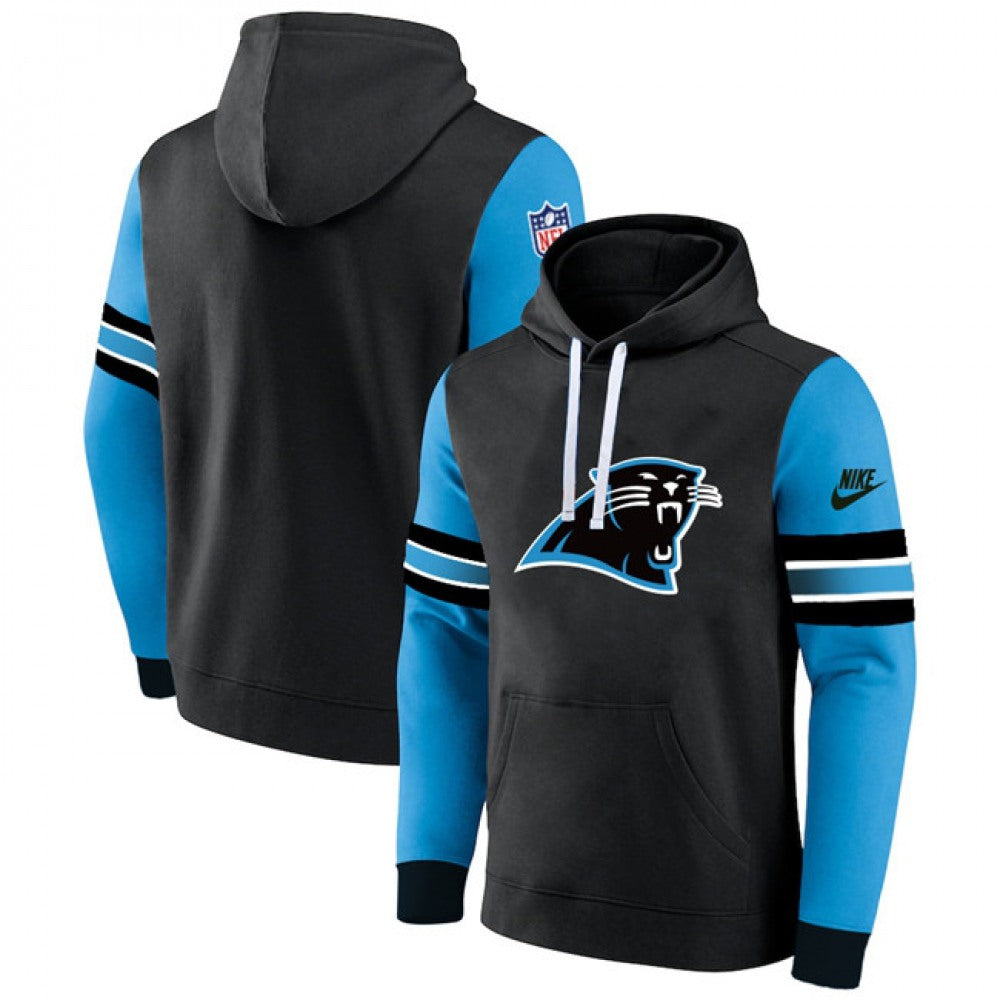 Men's Carolina Panthers Black/Blue Pullover Hoodie 
