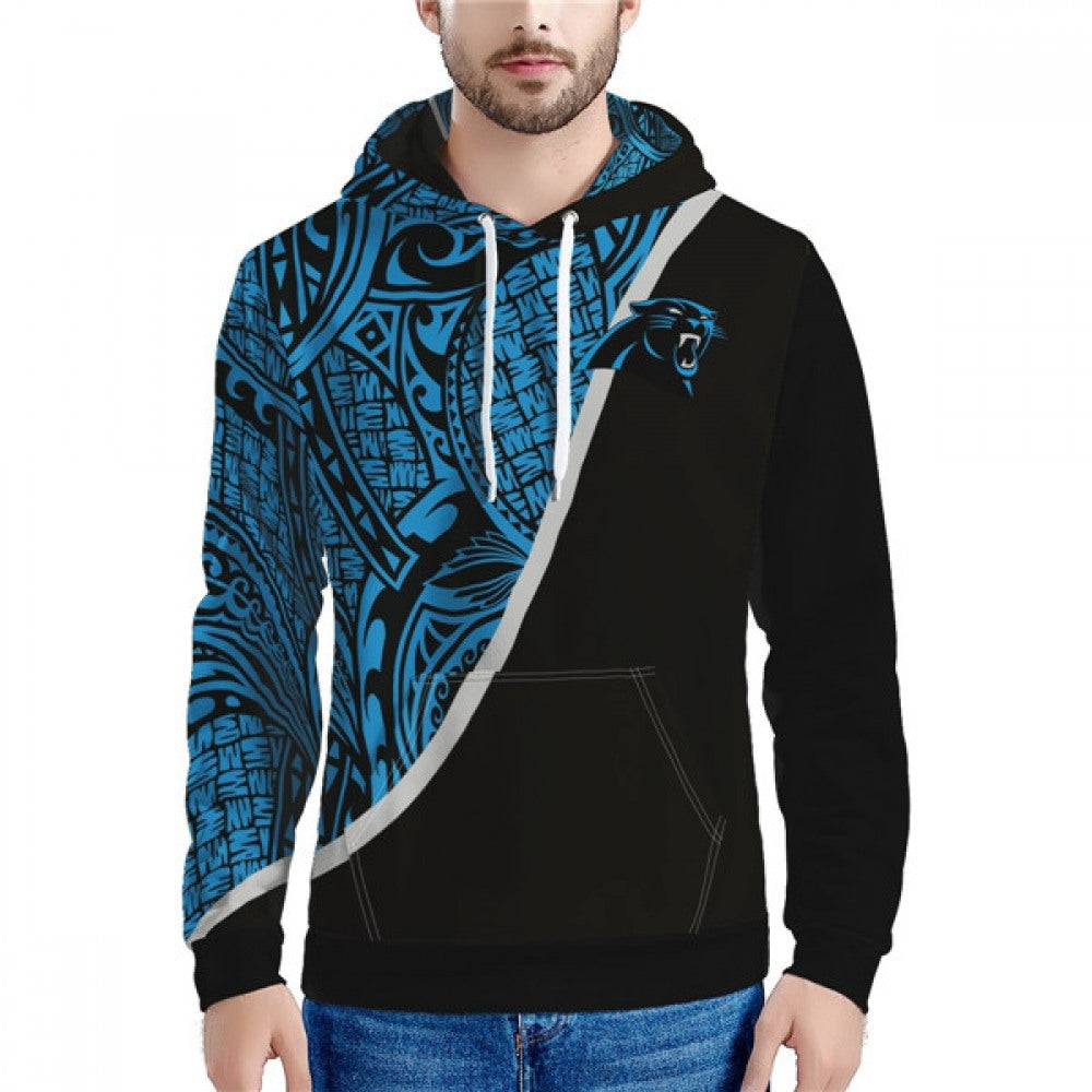 Men's Carolina Panthers Black/Blue Hoodie 