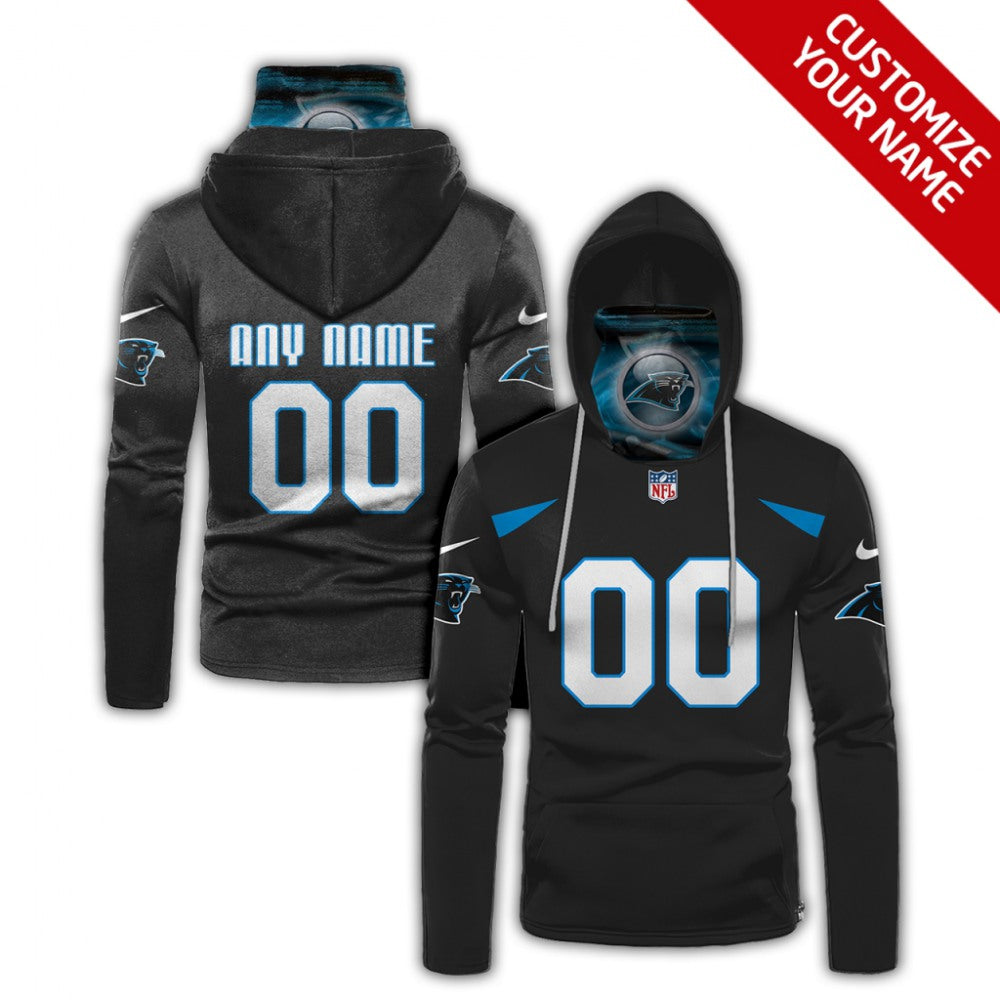 Men's Carolina Panthers 2020 Black Customize Hoodie Mask 