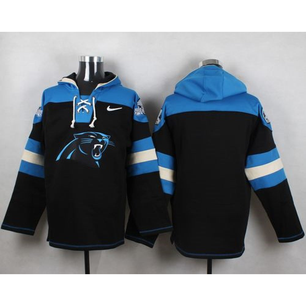 Panthers Blank Black Player Pullover NFL Hoodie 