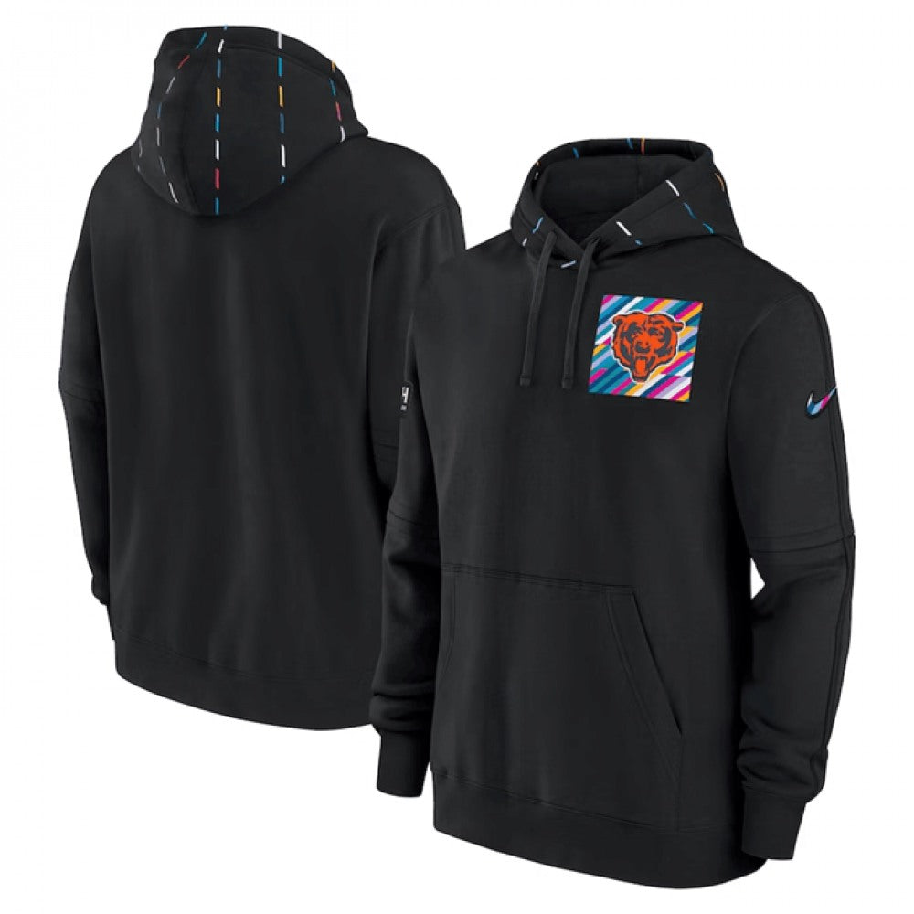 Men's Chicago Bears Black 2023 Crucial Catch Club Pullover Hoodie 