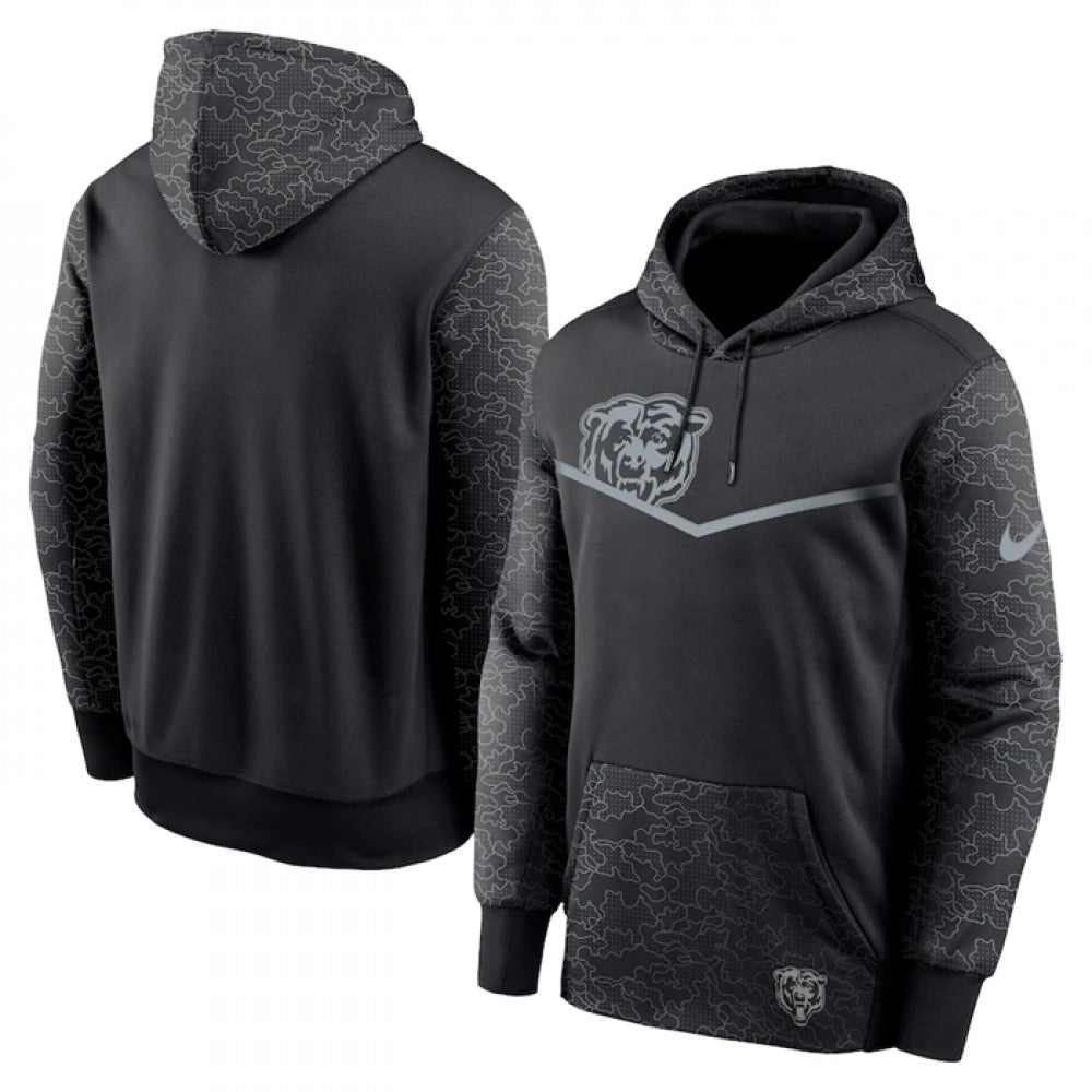 Men's Chicago Beaars Black Reflective Therma Hoodie 