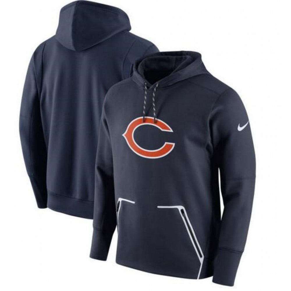 Men's Chicago Bears Navy Champ Drive Vapor Speed Pullover Hoodie 
