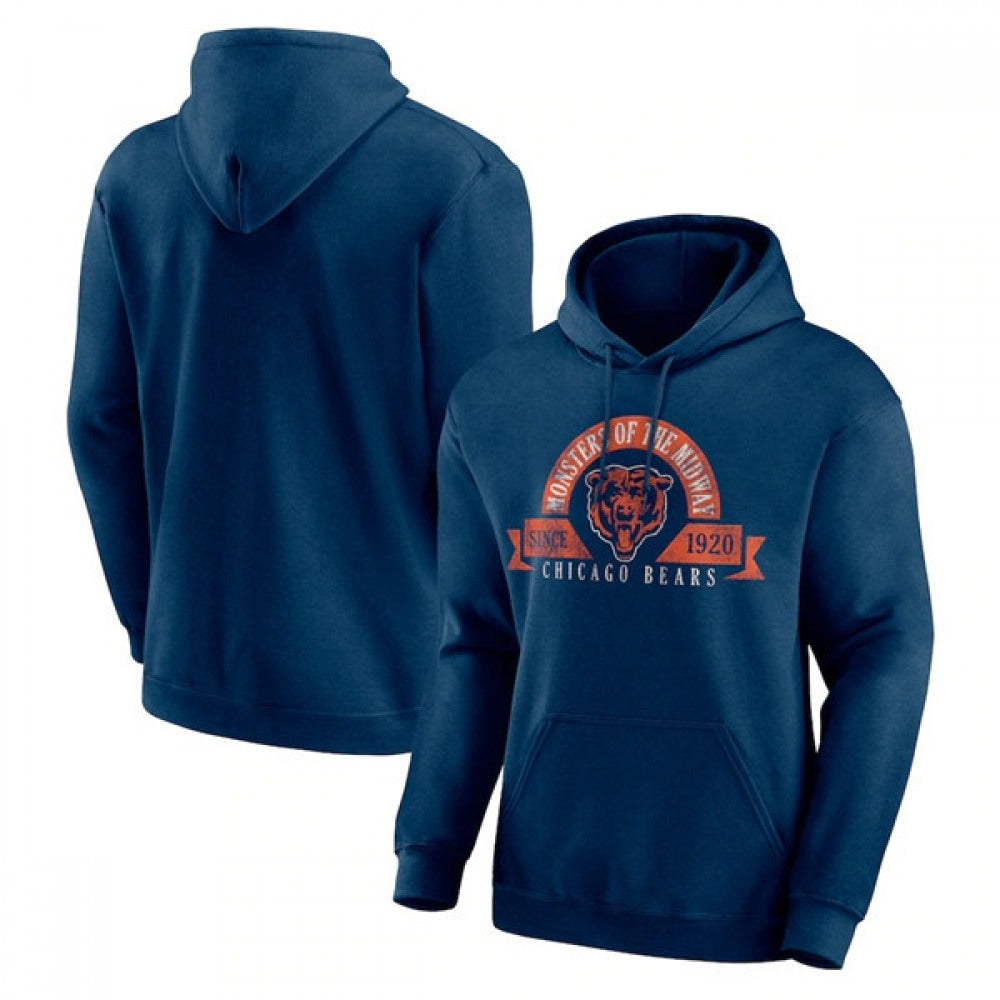 Men's Chicago Bears Navy Pullover Hoodie 