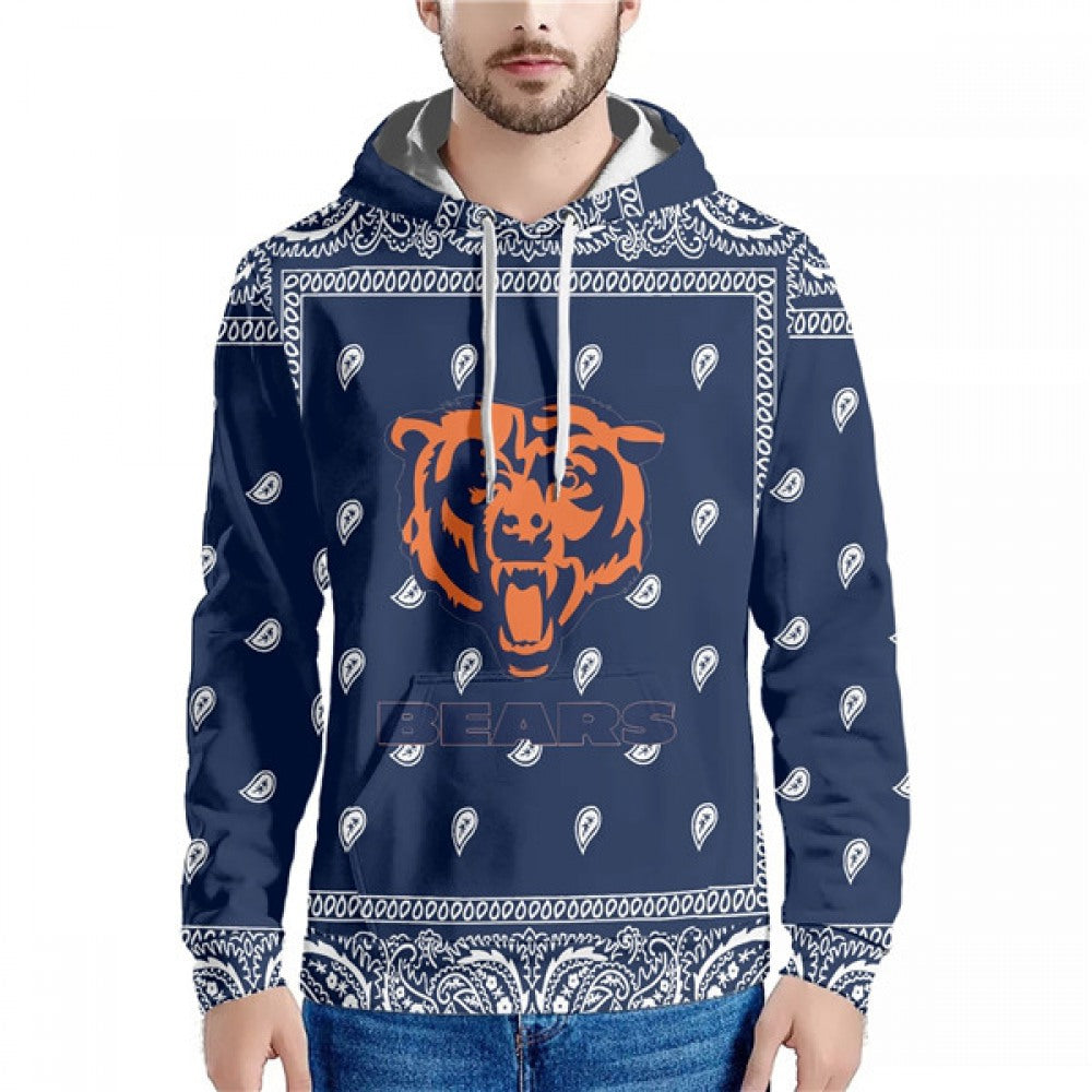 Men's Chicago Bears Navy Pullover Hoodie 